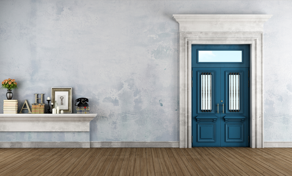 A blue front door signifies a place of refuge — calm, serene, and relaxing, the perfect retreat from an often harsh and demanding world.